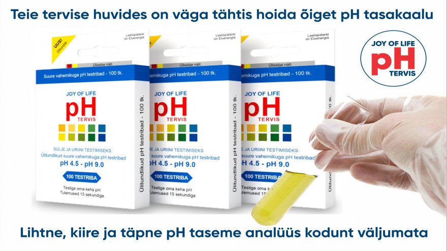 pH tase on koduselt mõõdetav tervisenäitaja, mis osutab mitmele tervisehädale