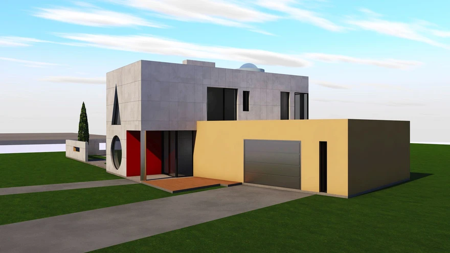 Tartu uuselamurajooni Kvissentali kerkiv eramu, autoriks Vilen Künnapu