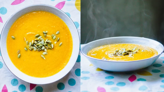 Mõnusalt kosutav kõrvitsa-kikerherne püreesupp! 