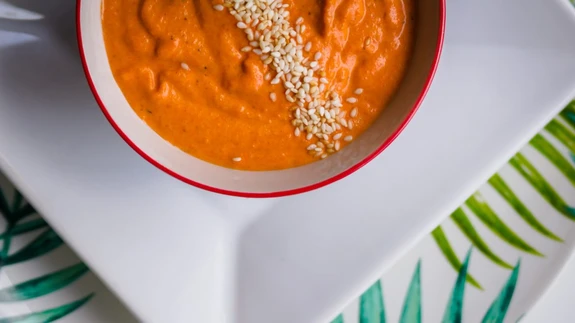 Röstitud paprika püreesupp.