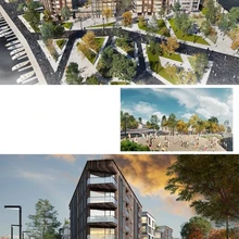 Kalaranna tn 1 kinnistu arhitektuurivõistlusele laekunud üheteistkümne töö hulgast tunnistati esikoha vääriliseks arhitektuuribüroo Kadarik Tüür Arhitektid OÜ võistlustöö “Kesk-Küla”