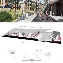 Kalaranna tn 1 kinnistu arhitektuurivõistlusele laekunud üheteistkümne töö hulgast tunnistati esikoha vääriliseks arhitektuuribüroo Kadarik Tüür Arhitektid OÜ võistlustöö “Kesk-Küla”